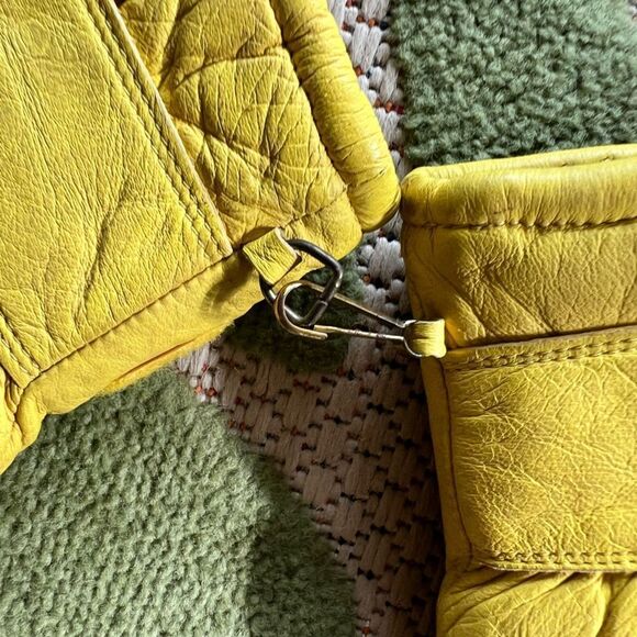 Grandoe Mens Medium Vintage Yellow Gloves Lined - Picture 7 of 7